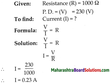 Maharashtra Board Class 9 Science Solutions Chapter 3 Current Electricity 6