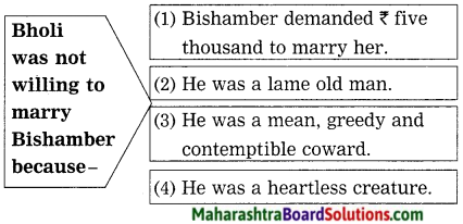 Maharashtra Board Class 10 My English Coursebook Solutions Chapter 4.2 Bholi 7