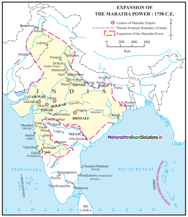 Maharashtra Board Class 12 History Important Questions Chapter 4 Colonialism and the Marathas 3A