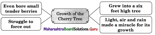 Maharashtra Board Class 11 English Yuvakbharati Solutions Chapter 2.1 Cherry Tree 2