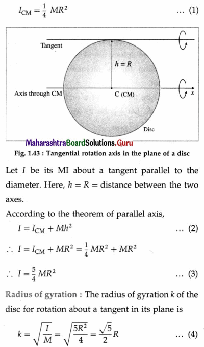 Maharashtra Board Class 12 Physics Important Questions Chapter 1 Rotational Dynamics 135