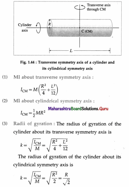 Maharashtra Board Class 12 Physics Important Questions Chapter 1 Rotational Dynamics 136