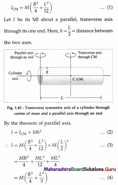 Maharashtra Board Class 12 Physics Important Questions Chapter 1 Rotational Dynamics 137