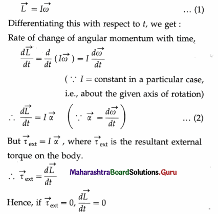 Maharashtra Board Class 12 Physics Important Questions Chapter 1 Rotational Dynamics 182