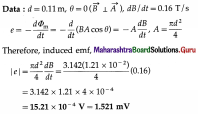 Maharashtra Board Class 12 Physics Important Questions Chapter 12 Electromagnetic Induction 14