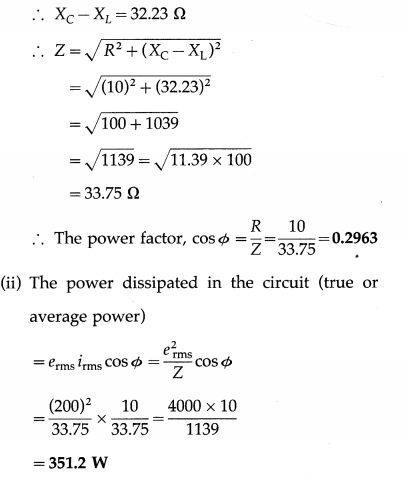 Maharashtra Board Class 12 Physics Important Questions Chapter 13 AC Circuits 32