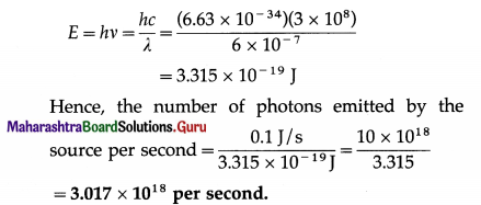Maharashtra Board Class 12 Physics Important Questions Chapter 14 Dual Nature of Radiation and Matter 8
