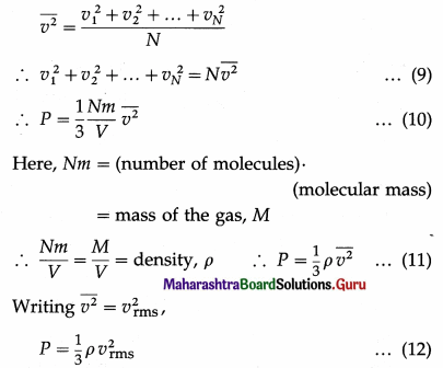 Maharashtra Board Class 12 Physics Important Questions Chapter 3 Kinetic Theory of Gases and Radiation 20