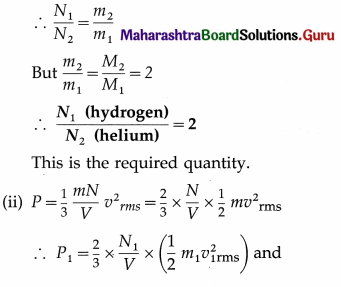 Maharashtra Board Class 12 Physics Important Questions Chapter 3 Kinetic Theory of Gases and Radiation 30