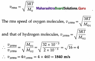 Maharashtra Board Class 12 Physics Important Questions Chapter 3 Kinetic Theory of Gases and Radiation 35
