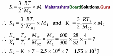 Maharashtra Board Class 12 Physics Important Questions Chapter 3 Kinetic Theory of Gases and Radiation 46