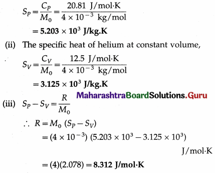 Maharashtra Board Class 12 Physics Important Questions Chapter 3 Kinetic Theory of Gases and Radiation 62