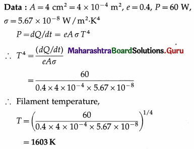 Maharashtra Board Class 12 Physics Important Questions Chapter 3 Kinetic Theory of Gases and Radiation 75