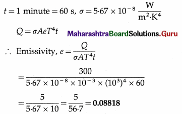 Maharashtra Board Class 12 Physics Important Questions Chapter 3 Kinetic Theory of Gases and Radiation 77
