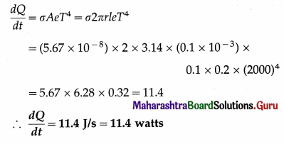 Maharashtra Board Class 12 Physics Important Questions Chapter 3 Kinetic Theory of Gases and Radiation 78