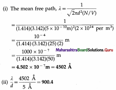 Maharashtra Board Class 12 Physics Important Questions Chapter 3 Kinetic Theory of Gases and Radiation 9