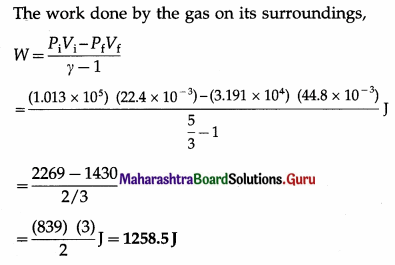 Maharashtra Board Class 12 Physics Important Questions Chapter 4 Thermodynamics 34