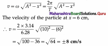 Maharashtra Board Class 12 Physics Important Questions Chapter 5 Oscillations Important Questions 29