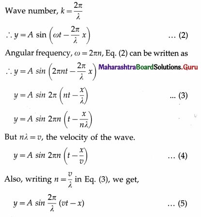 Maharashtra Board Class 12 Physics Important Questions Chapter 6 Superposition of Waves Important Questions 1