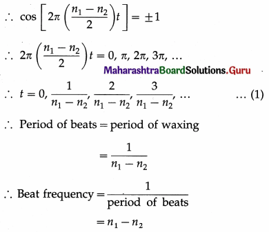 Maharashtra Board Class 12 Physics Important Questions Chapter 6 Superposition of Waves Important Questions 59