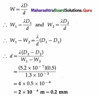 Maharashtra Board Class 12 Physics Important Questions Chapter 7 Wave Optics 114