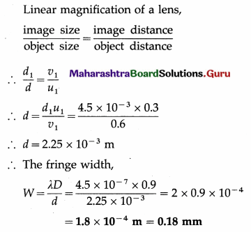 Maharashtra Board Class 12 Physics Important Questions Chapter 7 Wave Optics 122
