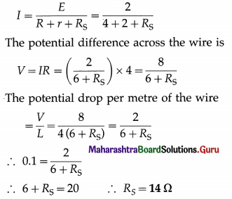 Maharashtra Board Class 12 Physics Important Questions Chapter 9 Current Electricity 20