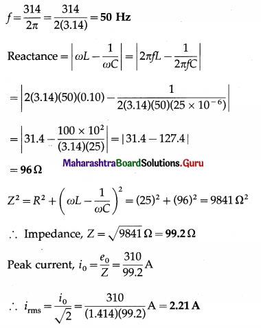 Maharashtra Board Class 12 Physics Solutions Chapter 13 AC Circuits 13