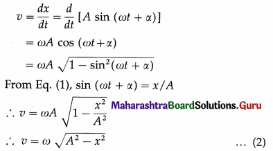 Maharashtra Board Class 12 Physics Solutions Chapter 5 Oscillations 10