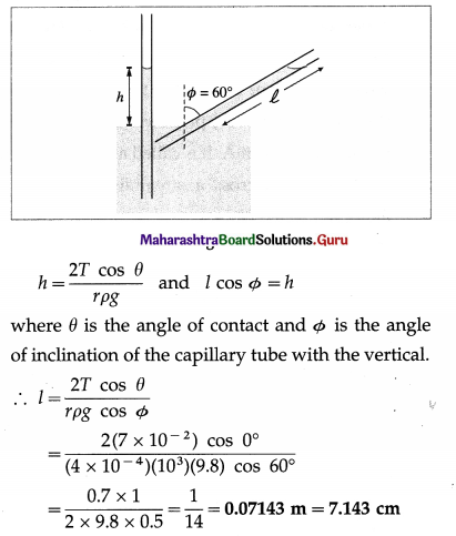 Maharashtra Board Class 12 Physics Important Questions Chapter 2 Mechanical Properties of Fluids 29