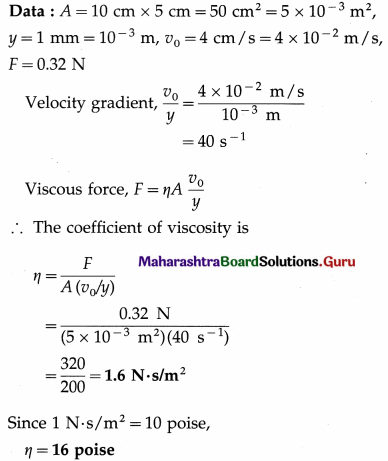 Maharashtra Board Class 12 Physics Important Questions Chapter 2 Mechanical Properties of Fluids 3.1