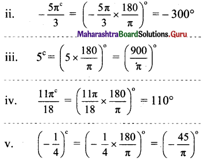 Maharashtra Board 11th Maths Solutions Chapter 1 Angle and its Measurement Ex 1.1 15