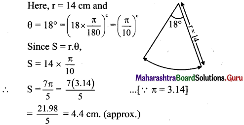Maharashtra Board 11th Maths Solutions Chapter 1 Angle and its Measurement Ex 1.2 2