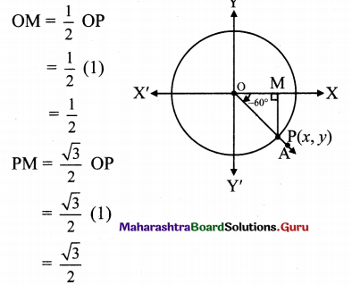 Maharashtra Board 11th Maths Solutions Chapter 2 Trigonometry - I Ex 2.1 1-2
