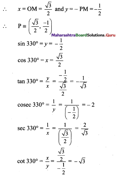 Maharashtra Board 11th Maths Solutions Chapter 2 Trigonometry - I Ex 2.1 16