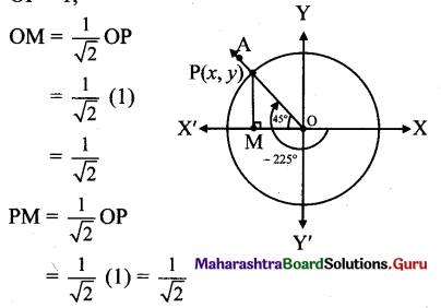 Maharashtra Board 11th Maths Solutions Chapter 2 Trigonometry - I Ex 2.1 25