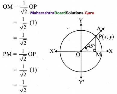 Maharashtra Board 11th Maths Solutions Chapter 2 Trigonometry - I Ex 2.1 3