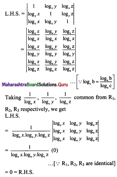 Maharashtra Board 11th Maths Solutions Chapter 4 Determinants and Matrices Ex 4.2 2