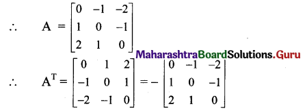 Maharashtra Board 11th Maths Solutions Chapter 4 Determinants and Matrices Ex 4.4 12