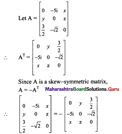 Maharashtra Board 11th Maths Solutions Chapter 4 Determinants and Matrices Ex 4.4 8