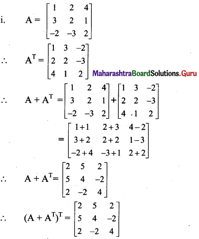 Maharashtra Board 11th Maths Solutions Chapter 4 Determinants and Matrices Ex 4.7 13