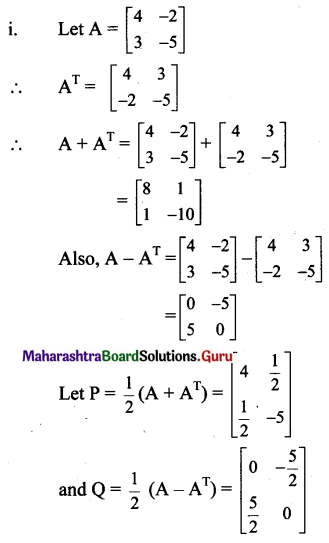 Maharashtra Board 11th Maths Solutions Chapter 4 Determinants and Matrices Ex 4.7 18