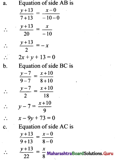 Maharashtra Board 11th Maths Solutions Chapter 5 Straight Line Ex 5.4 15
