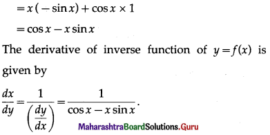 Maharashtra Board 12th Maths Solutions Chapter 1 Differentiation Ex 1.2 12