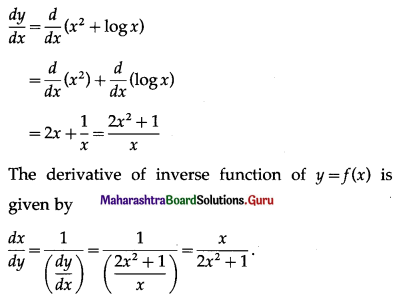 Maharashtra Board 12th Maths Solutions Chapter 1 Differentiation Ex 1.2 14