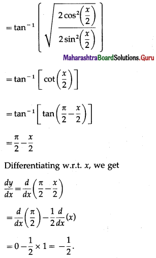 Maharashtra Board 12th Maths Solutions Chapter 1 Differentiation Ex 1.2 45