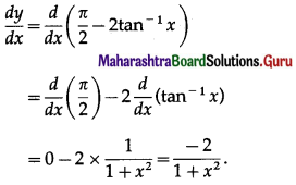 Maharashtra Board 12th Maths Solutions Chapter 1 Differentiation Ex 1.2 72