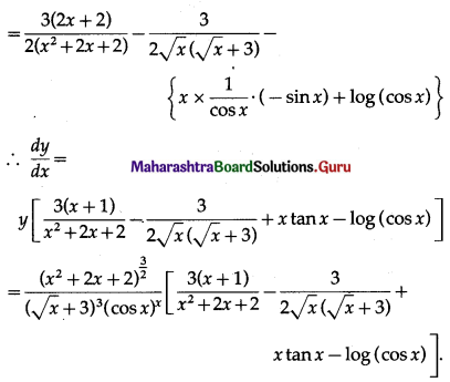 Maharashtra Board 12th Maths Solutions Chapter 1 Differentiation Ex 1.3 Q1 (iv).2