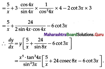 Maharashtra Board 12th Maths Solutions Chapter 1 Differentiation Ex 1.3 Q1 (v).1
