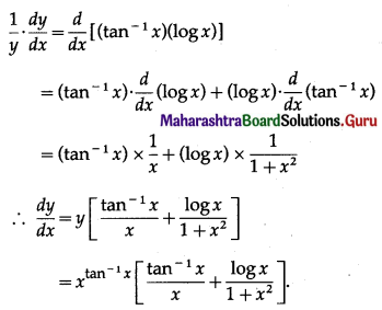 Maharashtra Board 12th Maths Solutions Chapter 1 Differentiation Ex 1.3 Q1 (vi)